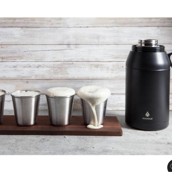 Manna 64oz Stack Growler Black Insulated Stainless Steel Double Wall BPA Free - Picture 4 of 11